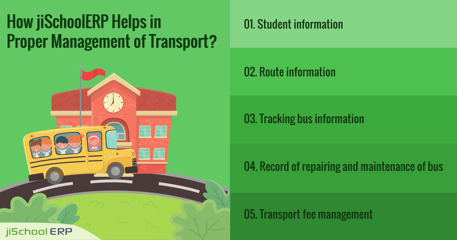 How jiSchoolERP Helps in Proper Management of Transport?